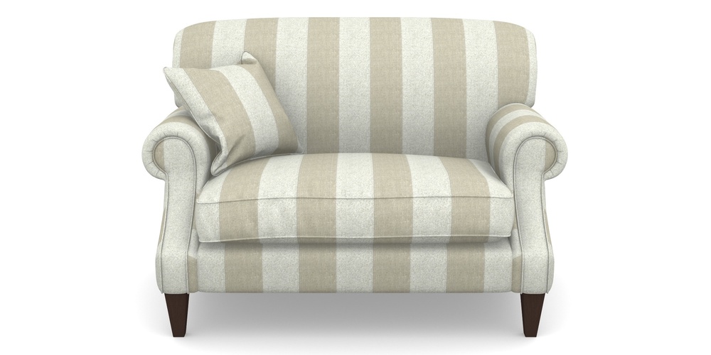 Product photograph of Tangmere Snuggler In Dovedale Linen Stripe - Chalk from Sofas and Stuff Limited