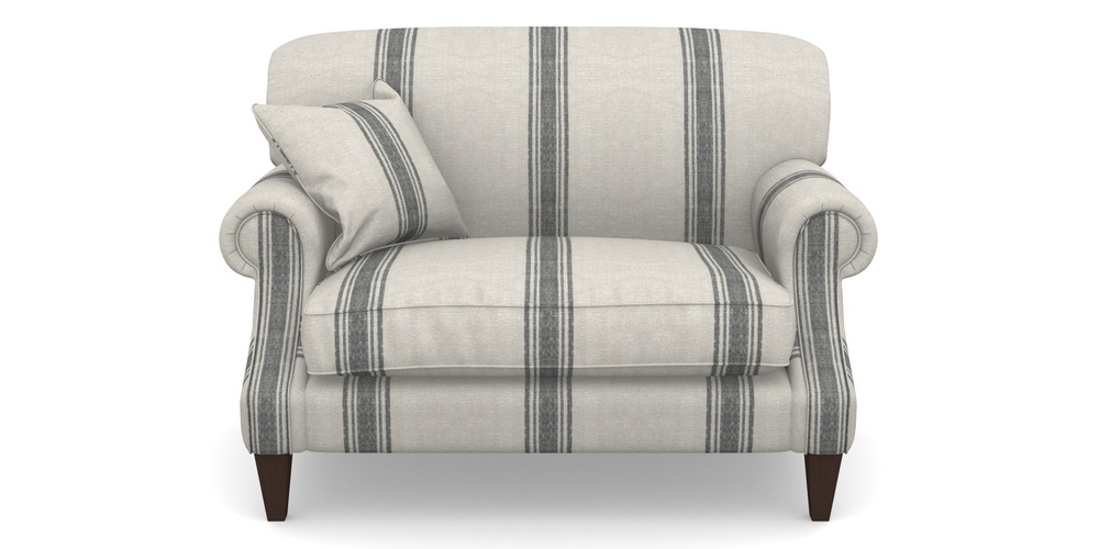 Product photograph of Tangmere Snuggler In Flemish Stripe - Flemish Black from Sofas and Stuff Limited