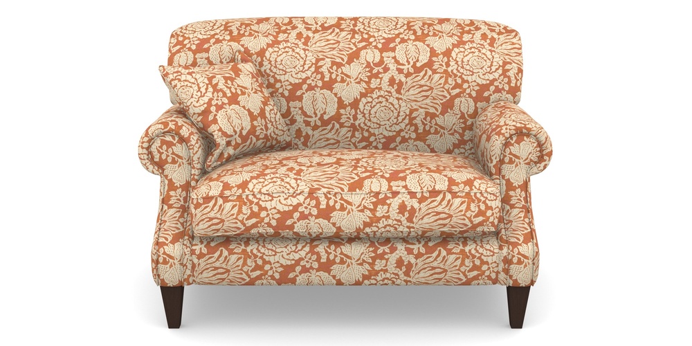 Product photograph of Tangmere Snuggler In V A Brompton Collection - Flowering Kale - Terracotta from Sofas and Stuff Limited