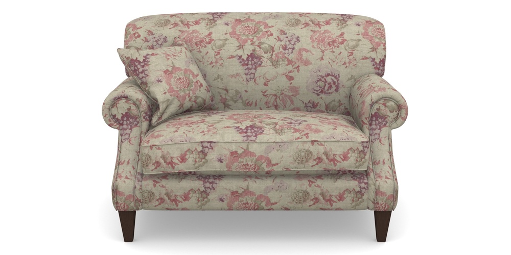 Product photograph of Tangmere Snuggler In Floral Linen - Faith Rose Quartz from Sofas and Stuff Limited