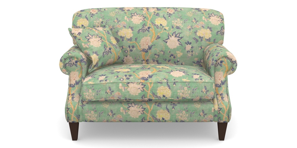 Product photograph of Tangmere Snuggler In Floral Linen - Even So Verde from Sofas and Stuff Limited