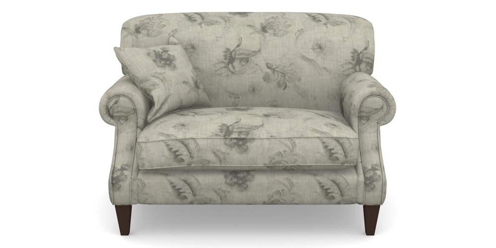 Product photograph of Tangmere Snuggler In Floral Linen - Lela Mystery Oat Sepia from Sofas and Stuff Limited