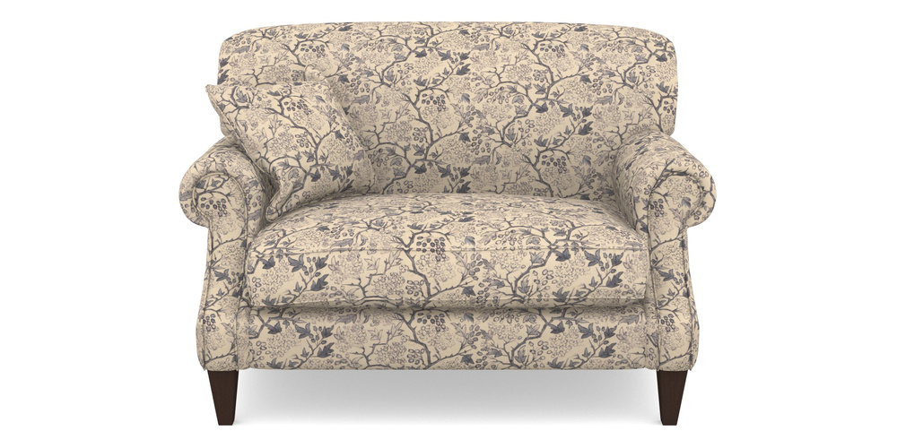 Product photograph of Tangmere Snuggler In Rhs Collection - Gertrude Jekyll Linen Cotton Blend - Navy from Sofas and Stuff Limited