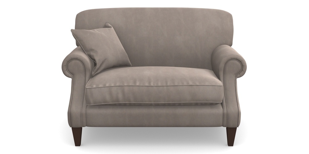 Product photograph of Tangmere Snuggler In House Clever Velvet - Cocoa from Sofas and Stuff Limited