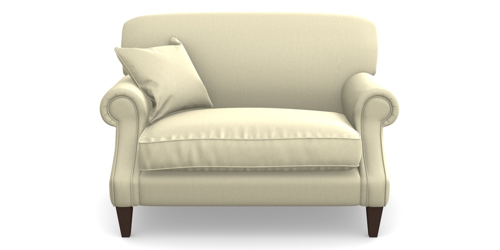 Product photograph of Tangmere Snuggler In House Velvet - Latte from Sofas and Stuff Limited