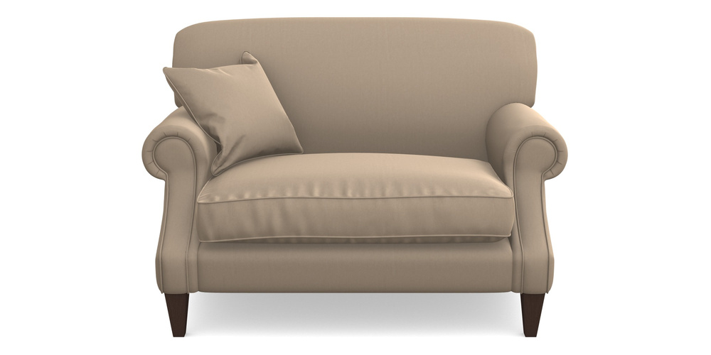 Product photograph of Tangmere Snuggler In House Velvet - Linen from Sofas and Stuff Limited