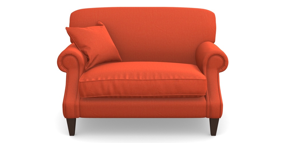 Product photograph of Tangmere Snuggler In House Velvet - Terracotta from Sofas and Stuff Limited