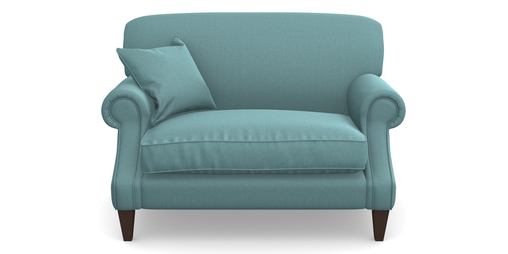 Product photograph of Tangmere Snuggler In House Velvet - Wedgewood from Sofas and Stuff Limited