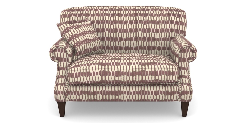 Product photograph of Tangmere Snuggler In V A Brompton Collection - Ikat - Cacao from Sofas and Stuff Limited