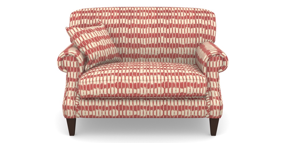 Product photograph of Tangmere Snuggler In V A Brompton Collection - Ikat - Chilli from Sofas and Stuff Limited