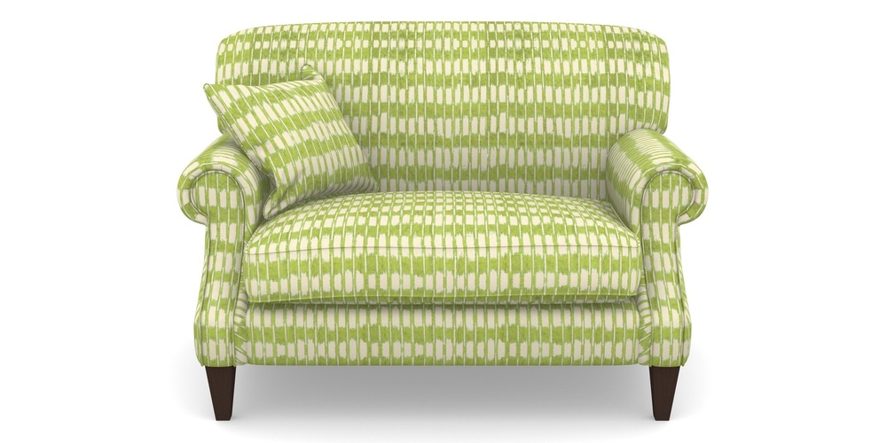 Product photograph of Tangmere Snuggler In V A Brompton Collection - Ikat - Lime from Sofas and Stuff Limited