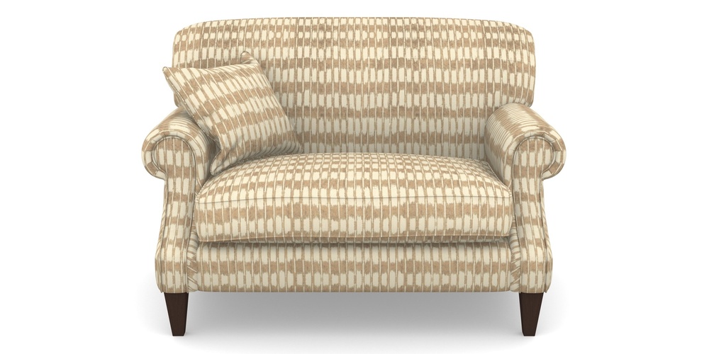 Product photograph of Tangmere Snuggler In V A Brompton Collection - Ikat - Assam Tea from Sofas and Stuff Limited