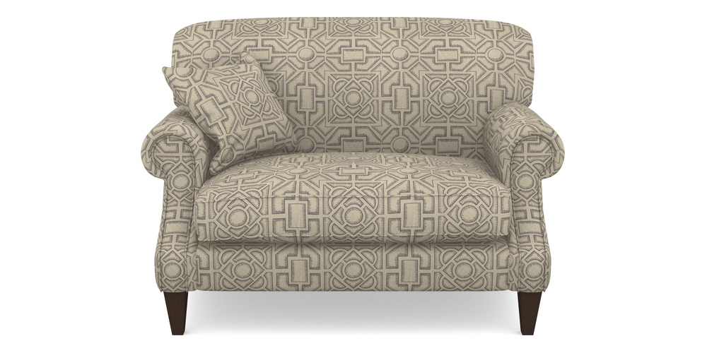 Product photograph of Tangmere Snuggler In Rhs Collection - Large Knot Garden Linen - Grey from Sofas and Stuff Limited