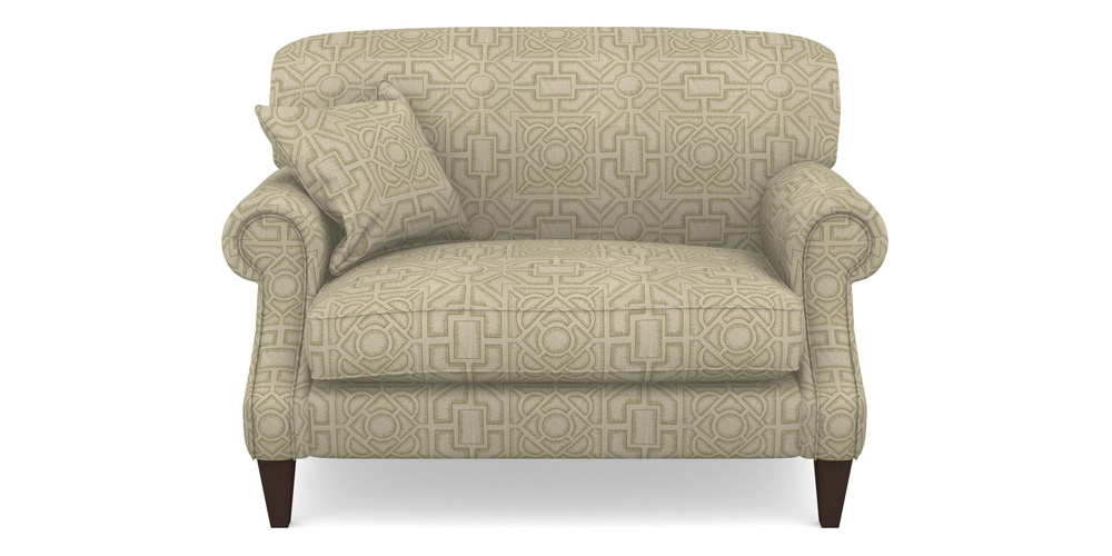 Product photograph of Tangmere Snuggler In Rhs Collection - Large Knot Garden Linen - Olive from Sofas and Stuff Limited