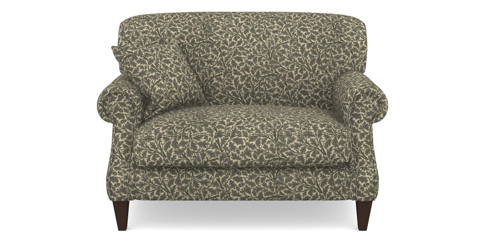 Product photograph of Tangmere Snuggler In V A Drawn From Nature Collection - Oak Tree - Dark Green from Sofas and Stuff Limited