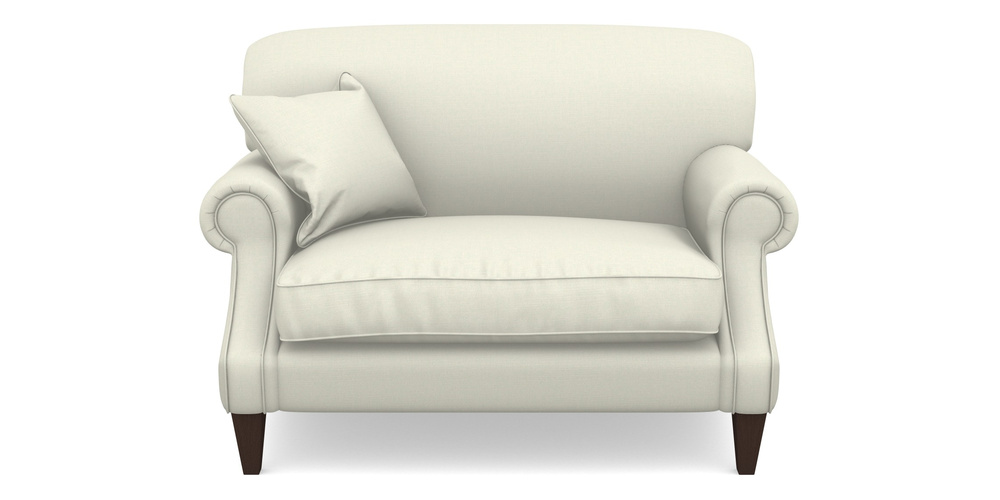 Product photograph of Tangmere Snuggler In Plain Linen Cotton - Meringue from Sofas and Stuff Limited