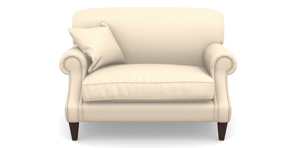 Product photograph of Tangmere Snuggler In Plain Linen Cotton - Rice Pudding from Sofas and Stuff Limited