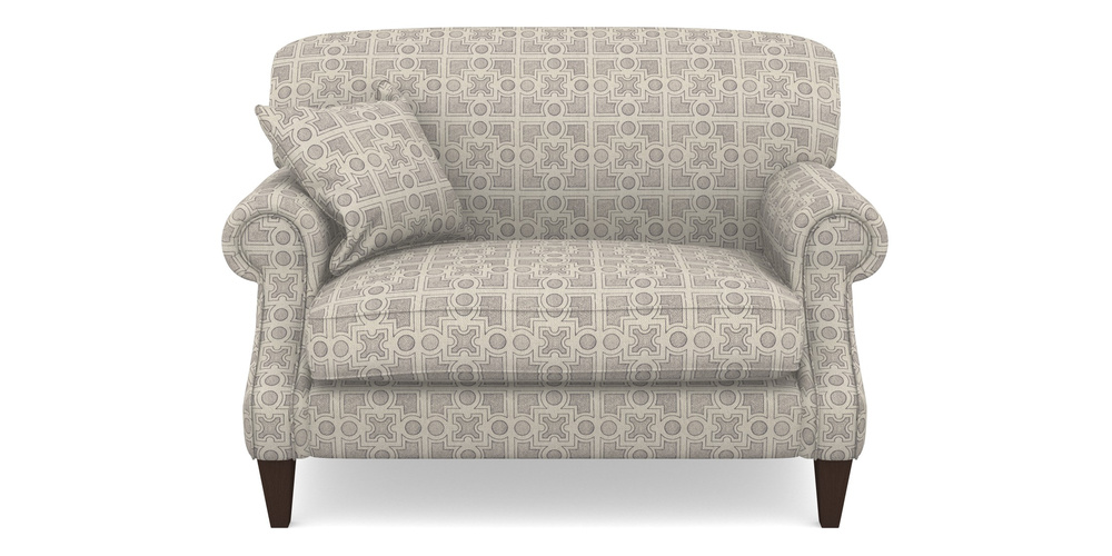 Product photograph of Tangmere Snuggler In Rhs Collection - Small Knot Garden Cotton Weave - Grey from Sofas and Stuff Limited