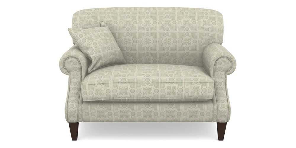 Product photograph of Tangmere Snuggler In Rhs Collection - Small Knot Garden Cotton Weave - Pistachio from Sofas and Stuff Limited