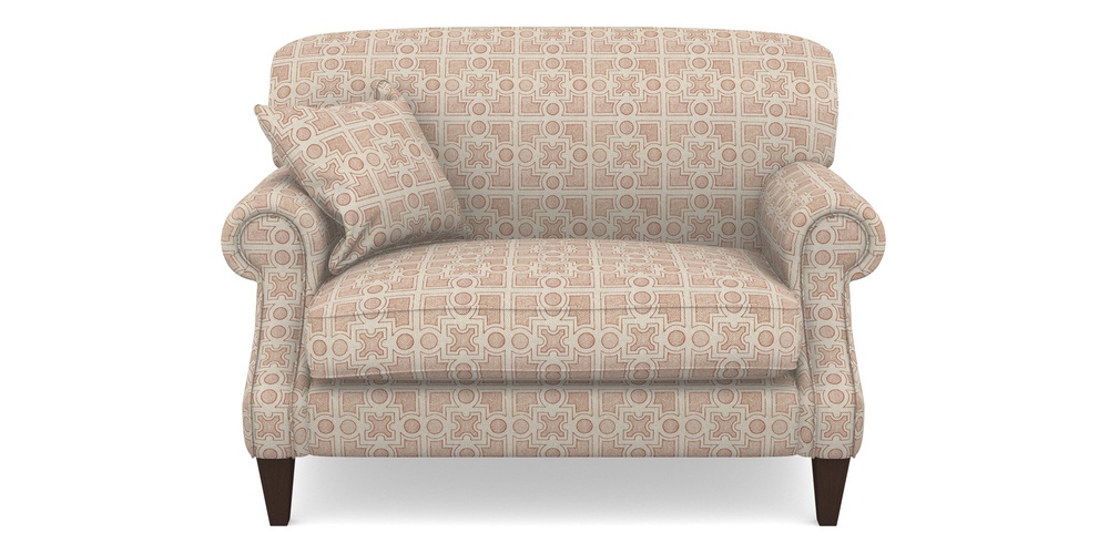 Product photograph of Tangmere Snuggler In Rhs Collection - Small Knot Garden Cotton Weave - Terracotta from Sofas and Stuff Limited