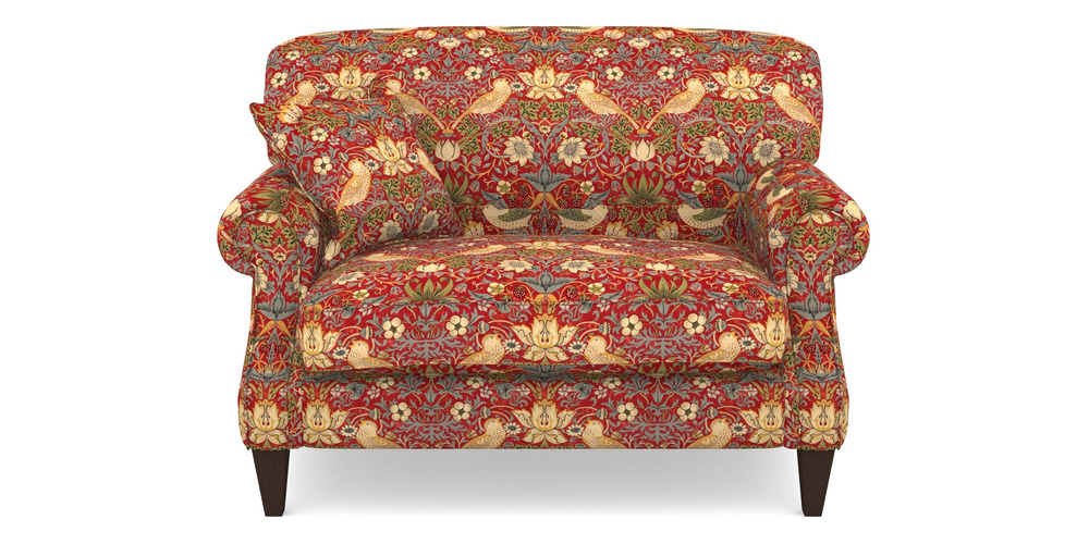 Product photograph of Tangmere Snuggler In William Morris Collection - Strawberry Thief - Crimson Slate from Sofas and Stuff Limited