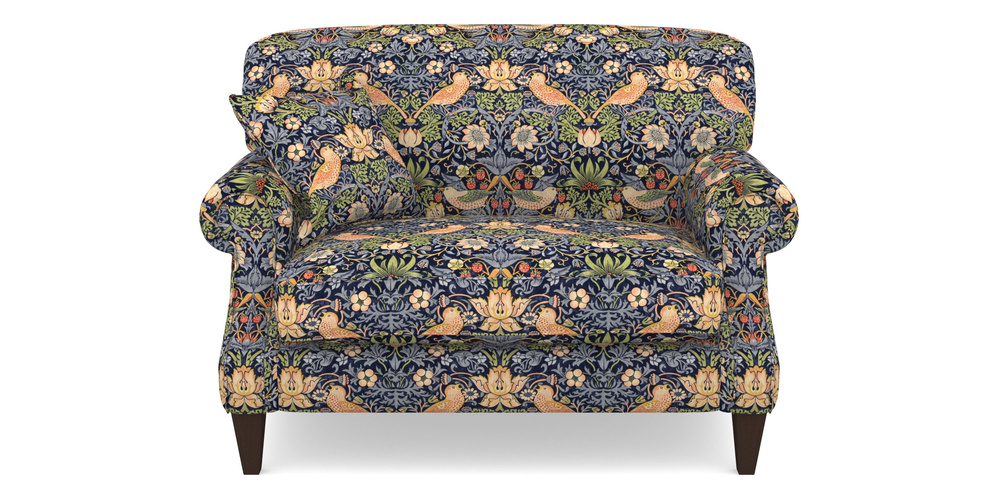 Product photograph of Tangmere Snuggler In William Morris Collection - Strawberry Thief - Indigo Mineral from Sofas and Stuff Limited