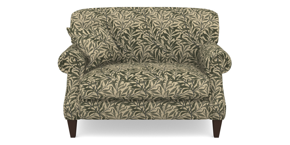 Product photograph of Tangmere Snuggler In V A Drawn From Nature - Willow Bough Large - Dark Green from Sofas and Stuff Limited