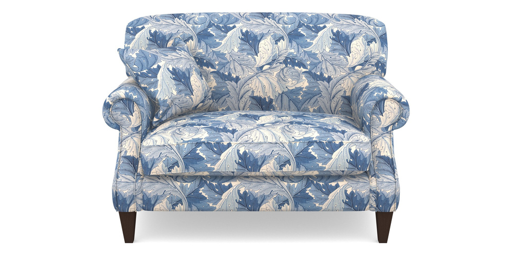 Product photograph of Tangmere Snuggler In William Morris Collection - Acanthus - Woad from Sofas and Stuff Limited