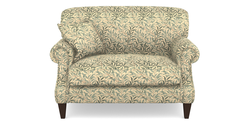 Product photograph of Tangmere Snuggler In William Morris Collection - Willow Boughs - Cream Pale Green from Sofas and Stuff Limited