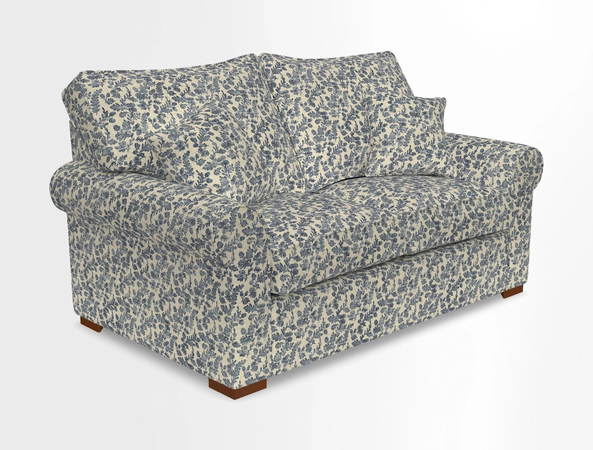 Upperton 3 Seater Loose Cover Sofa in Floral Linen Even So Verde - Fitted cover option available