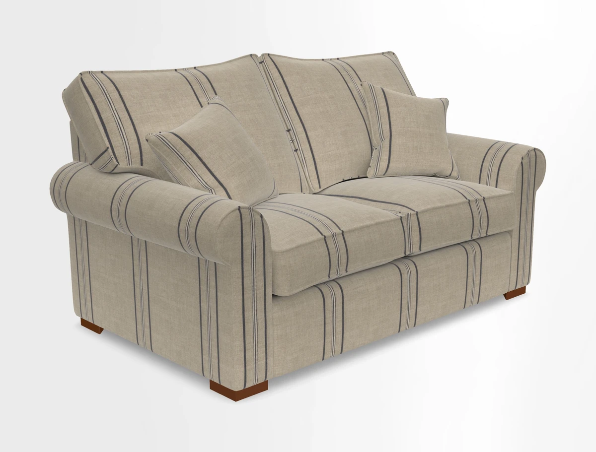 Upperton 3 Seater Loose Cover Sofa in Floral Linen Even So Verde - Fitted cover option available