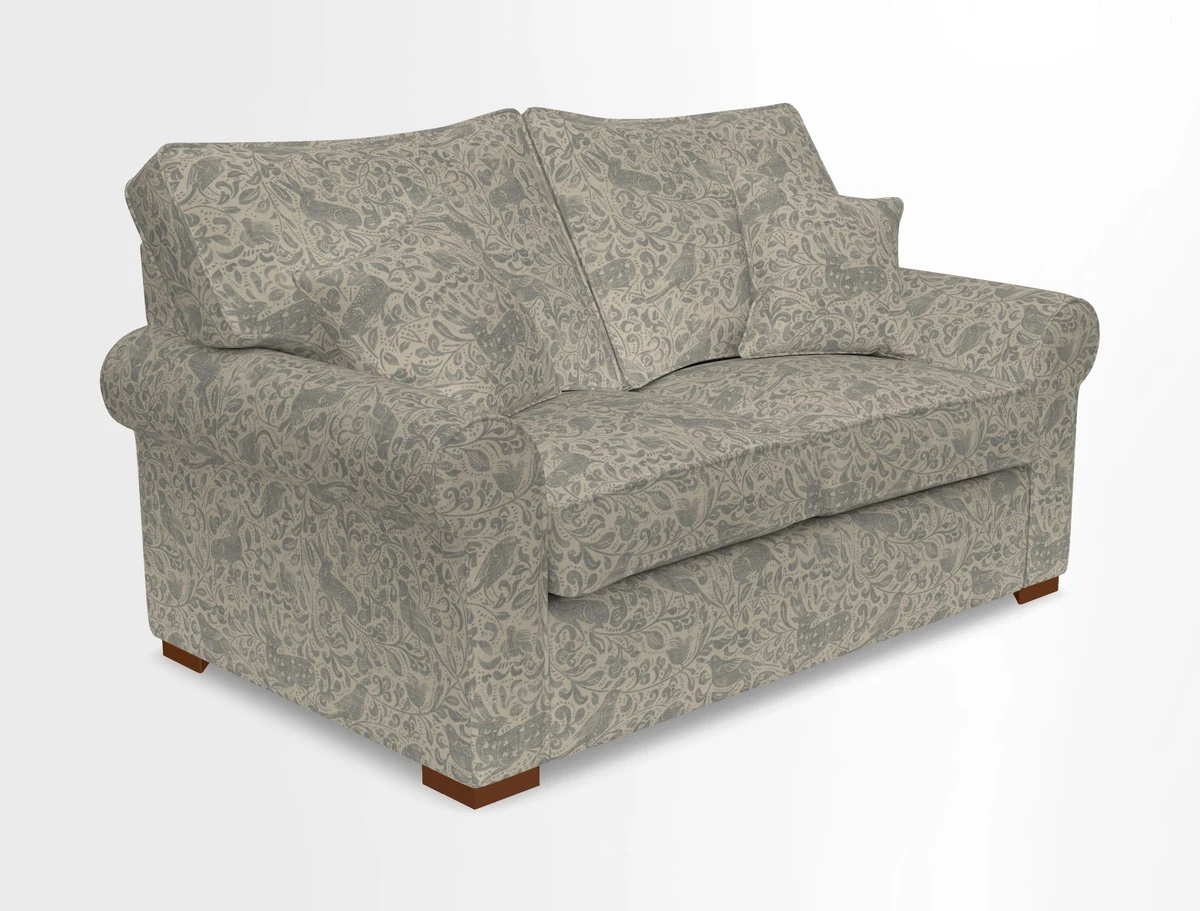 Upperton 3 Seater Loose Cover Sofa in Floral Linen Even So Verde - Fitted cover option available