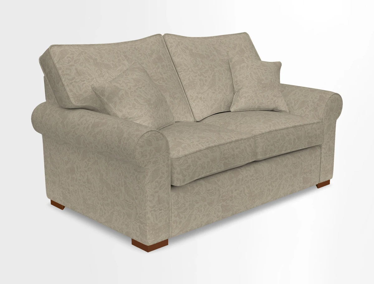 Upperton 3 Seater Loose Cover Sofa in Floral Linen Even So Verde - Fitted cover option available