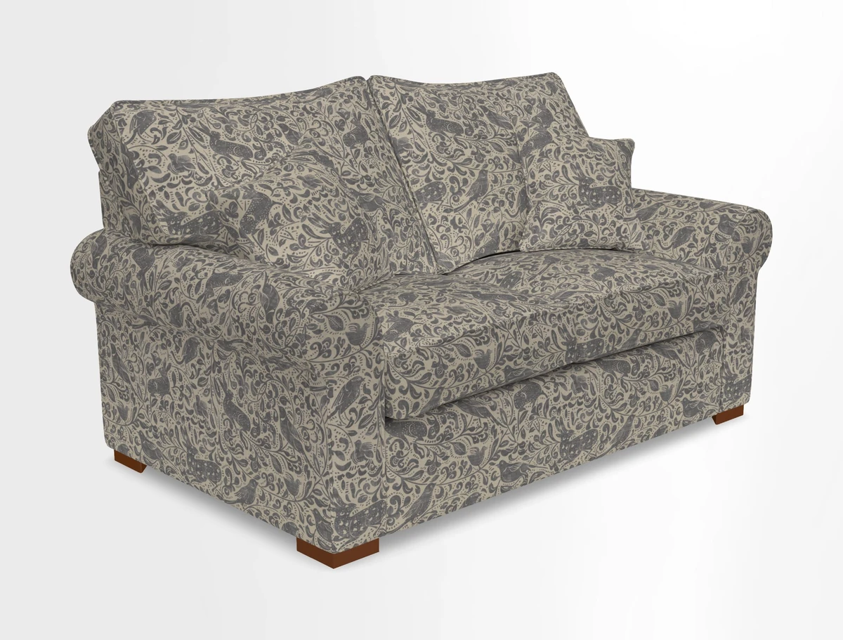 Upperton 3 Seater Loose Cover Sofa in Floral Linen Even So Verde - Fitted cover option available