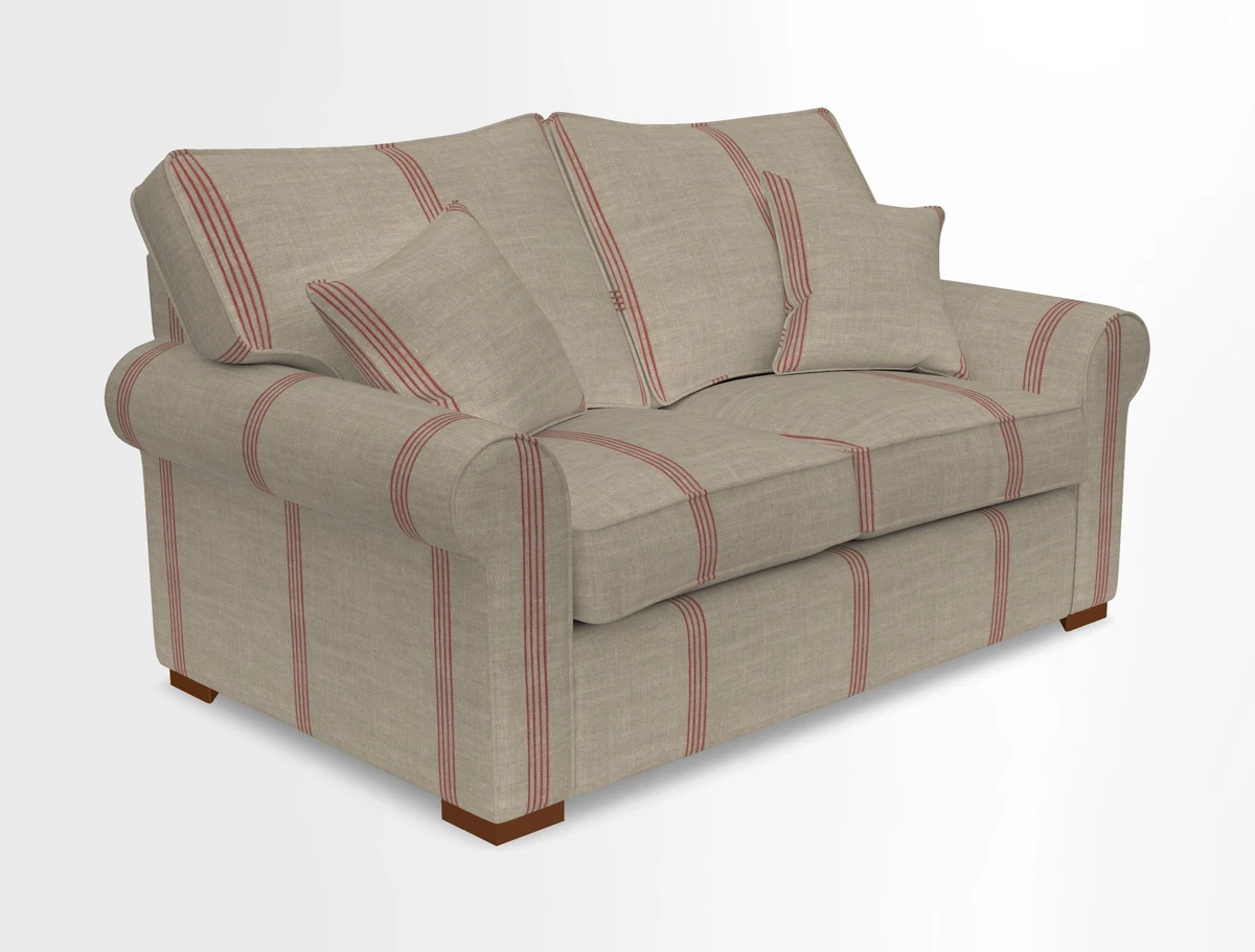 Upperton 3 Seater Loose Cover Sofa in Floral Linen Even So Verde - Fitted cover option available