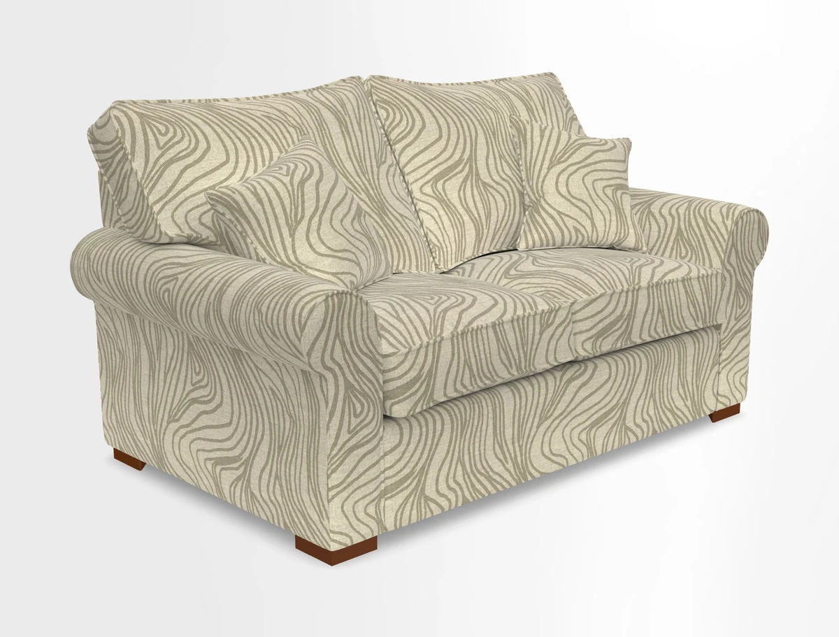 Upperton 3 Seater Loose Cover Sofa in Floral Linen Even So Verde - Fitted cover option available