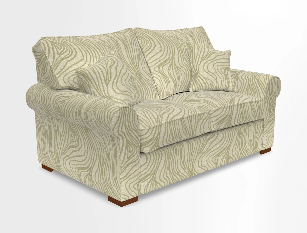 Upperton 3 Seater Loose Cover Sofa in Floral Linen Even So Verde - Fitted cover option available