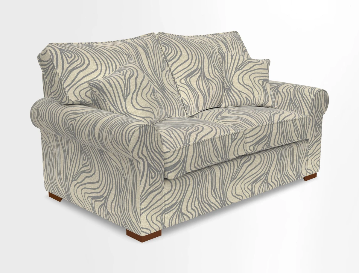 Upperton 3 Seater Loose Cover Sofa in Floral Linen Even So Verde - Fitted cover option available