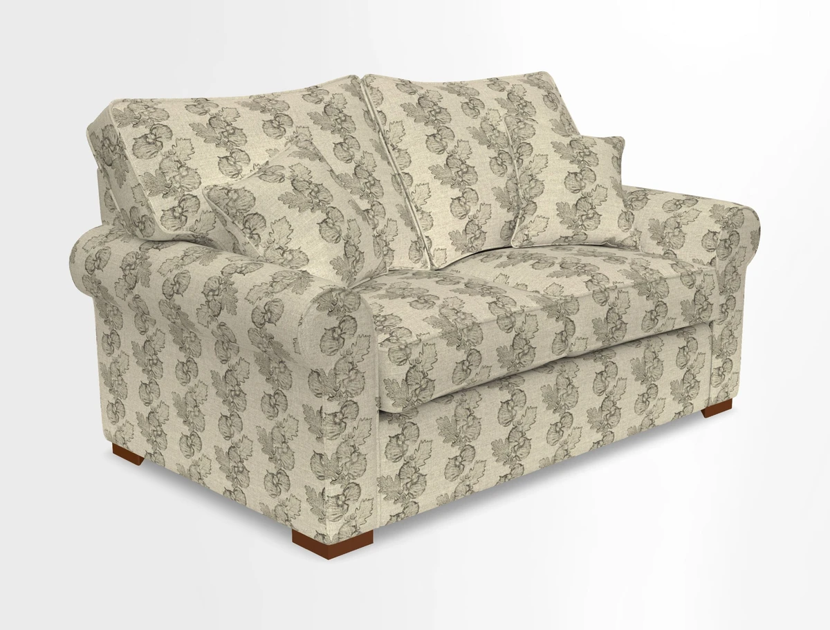 Upperton 3 Seater Loose Cover Sofa in Floral Linen Even So Verde - Fitted cover option available