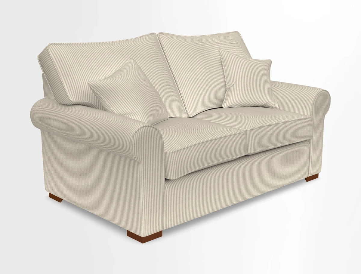 Upperton 3 Seater Loose Cover Sofa in Floral Linen Even So Verde - Fitted cover option available