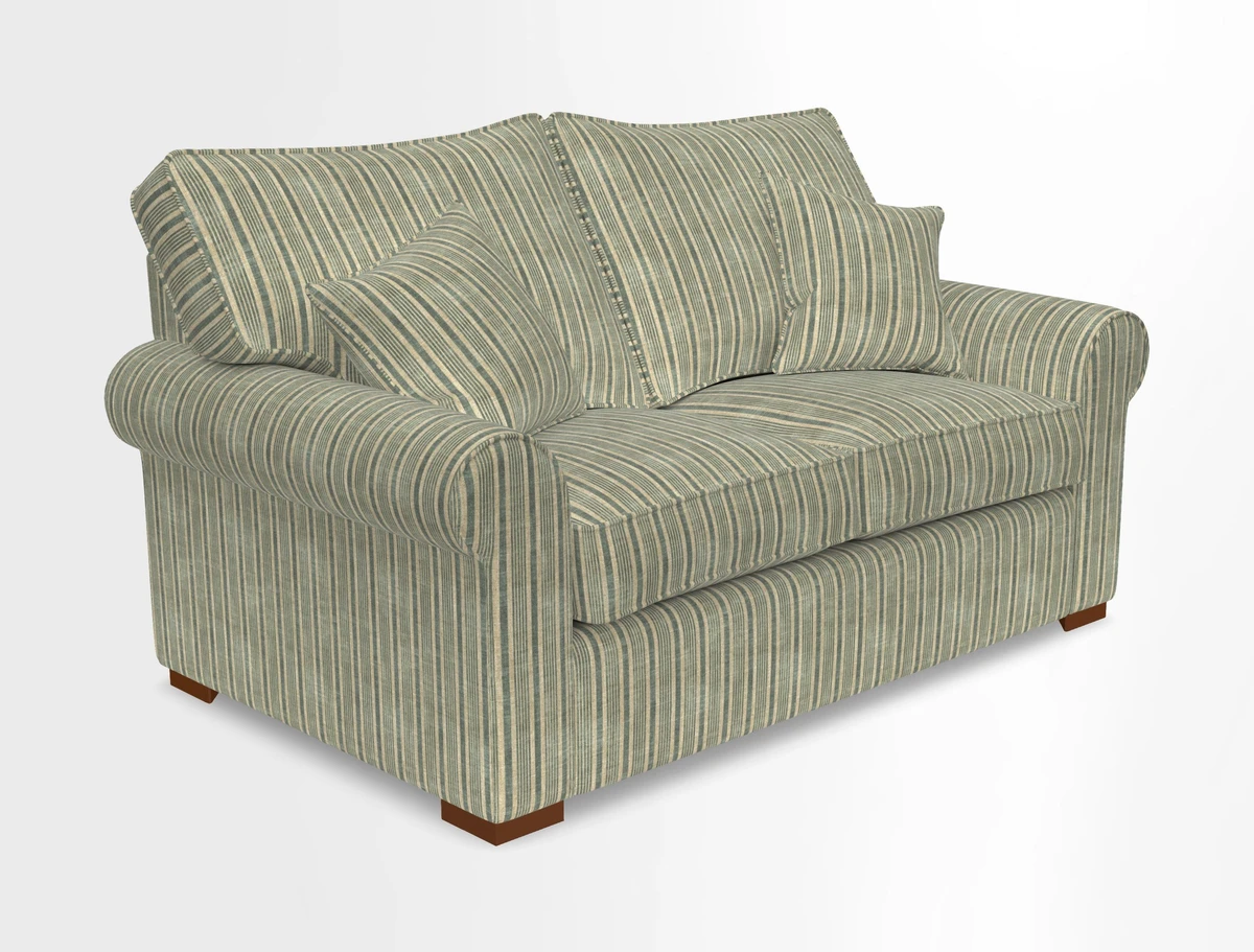 Upperton 3 Seater Loose Cover Sofa in Floral Linen Even So Verde - Fitted cover option available