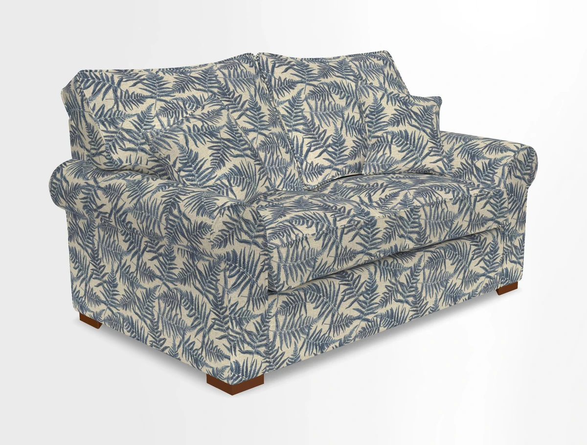 Upperton 3 Seater Loose Cover Sofa in Floral Linen Even So Verde - Fitted cover option available