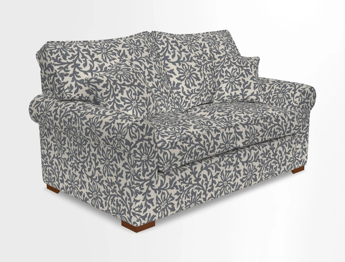 Upperton 3 Seater Loose Cover Sofa in Floral Linen Even So Verde - Fitted cover option available