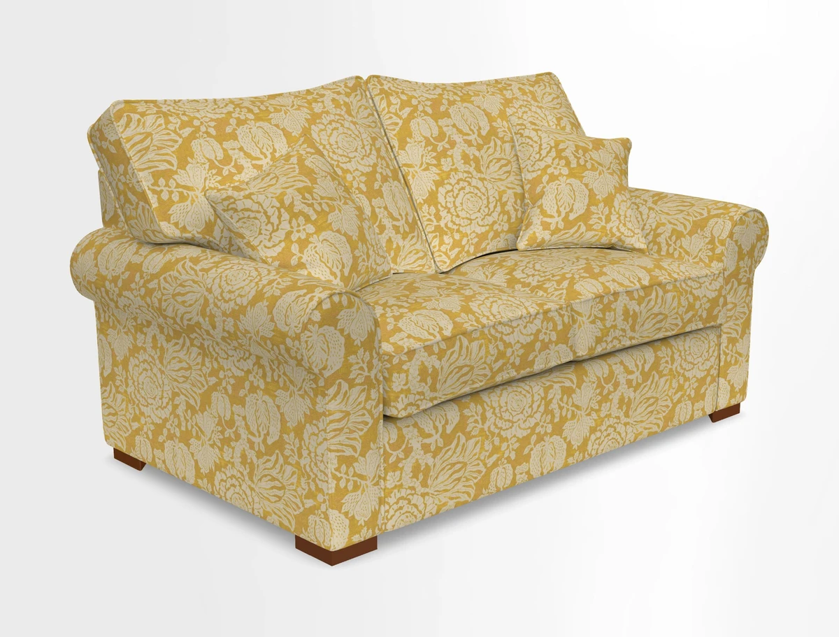 Upperton 3 Seater Loose Cover Sofa in Floral Linen Even So Verde - Fitted cover option available
