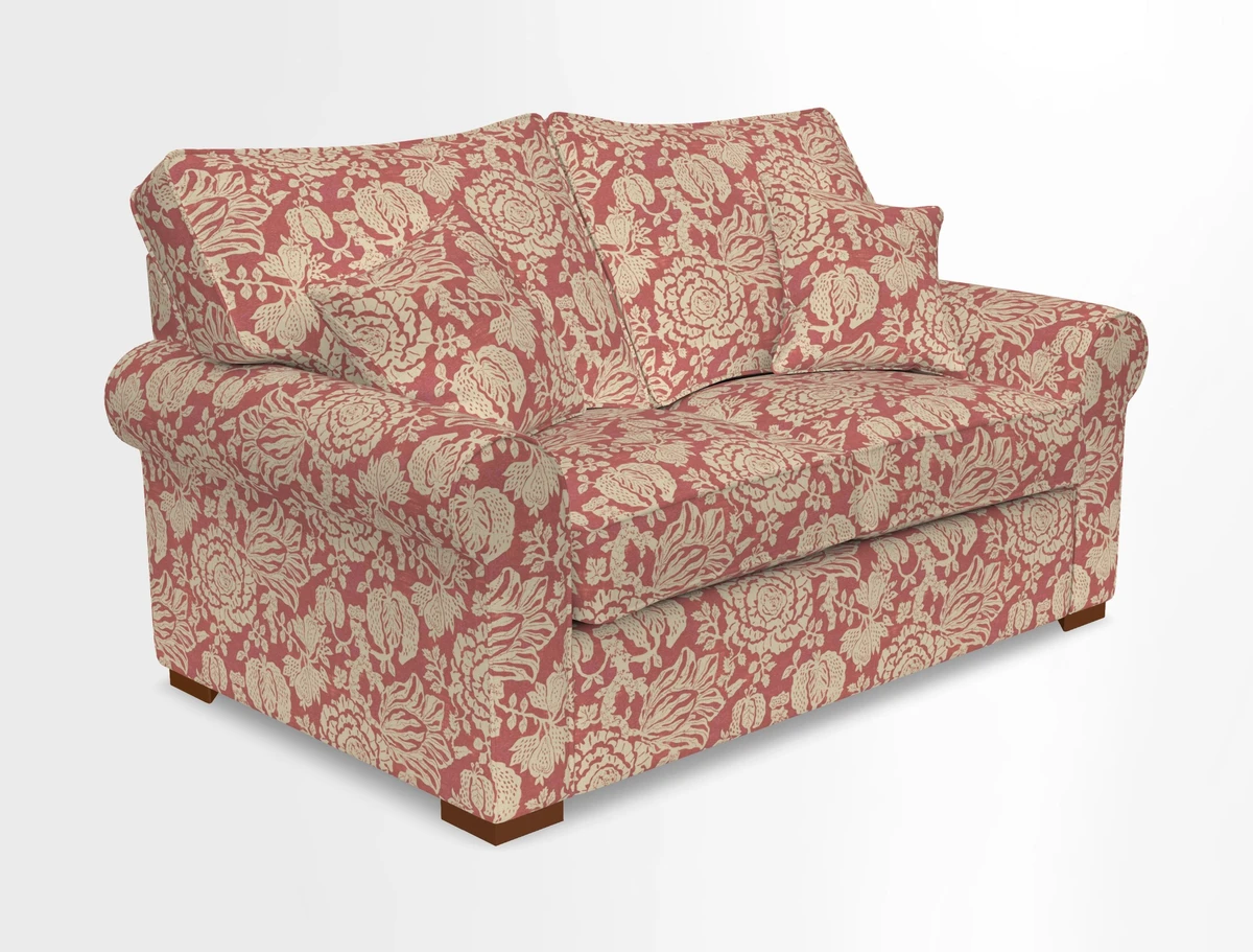 Upperton 3 Seater Loose Cover Sofa in Floral Linen Even So Verde - Fitted cover option available