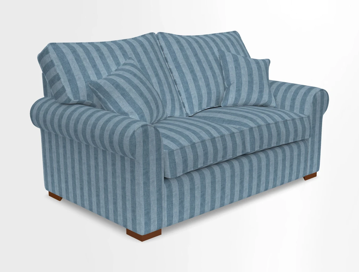 Upperton 3 Seater Loose Cover Sofa in Floral Linen Even So Verde - Fitted cover option available