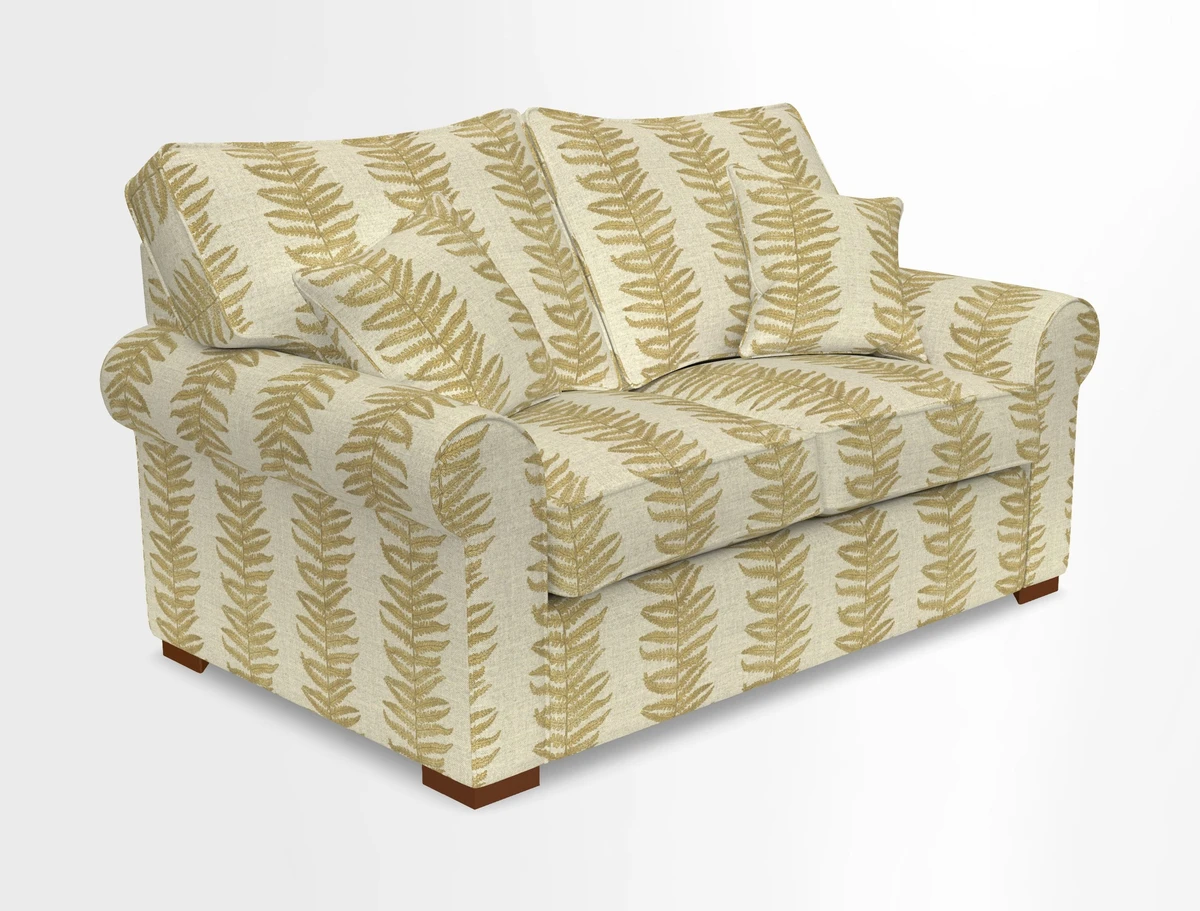 Upperton 3 Seater Loose Cover Sofa in Floral Linen Even So Verde - Fitted cover option available