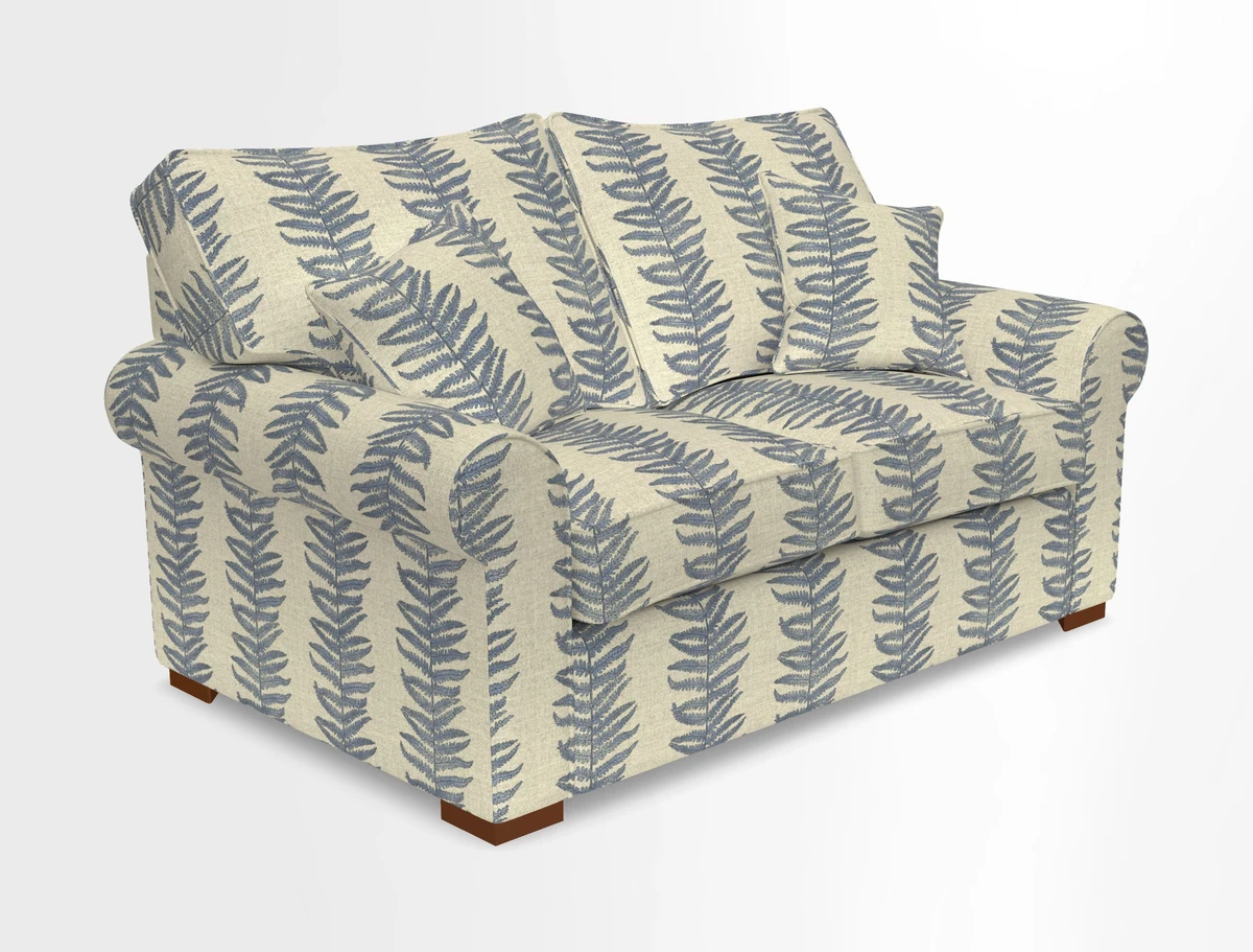 Upperton 3 Seater Loose Cover Sofa in Floral Linen Even So Verde - Fitted cover option available