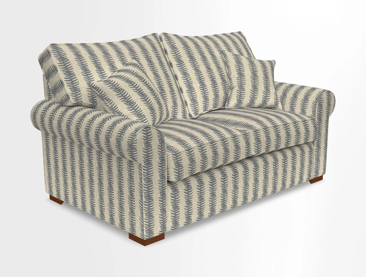 Upperton 3 Seater Loose Cover Sofa in Floral Linen Even So Verde - Fitted cover option available