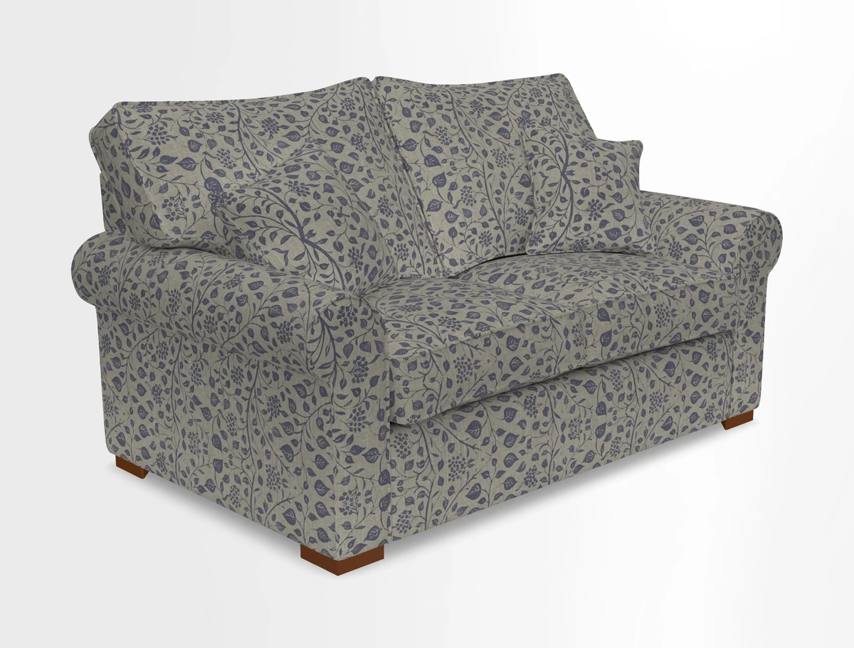 Upperton 3 Seater Loose Cover Sofa in Floral Linen Even So Verde - Fitted cover option available